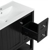 OUTSUPPLY Bathroom Storage Cabinets, Transitional Bathroom Vanity with Ceramic Sink, Solid Wood Frame, Soft-Close Doors - 4 of 4