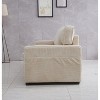 TiramisuBest Sleek Black Contemporary Loveseat, Modern Upholstered Sofa for Living Room or Bedroom - 4 of 4