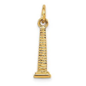 Black Bow Jewelry 14k Yellow Gold 3D Washington Monument Pendant - 1 of 4