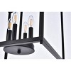 Elegant Lighting Janet 4 lights pendant in black - 4 of 4
