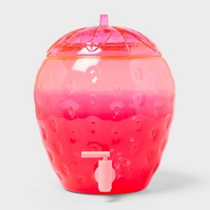 2.1gal Figural Strawberry Beverage Dispenser - Sun Squad™ - 1 of 3