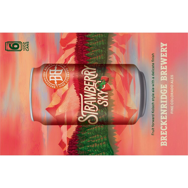 Breckenridge Strawberry Sky Kolsch Beer - 6pk/12 fl oz Cans, 5 of 9
