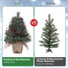2/3FTTabletop Christmas Tree,Pre-lit Xmas Tree with Cloth Bag Base - 4 of 4