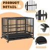 COZONY 37 Inch Heavy Duty Metal Dog Crate Double Door Folding Pet Cage with Wheels and Removable Tray - 4 of 4