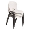 Lifetime 4pk Children's Commercial Stacking Chair Almond Brown: Easy Clean, No Assembly, Metal Frame, Ages 3-9 - 4 of 4