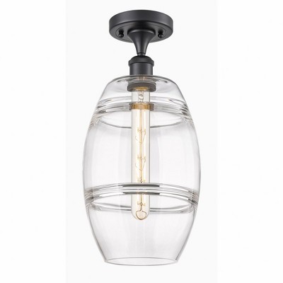 Vaz - 1 Light Semi-Flush Mount In Industrial Style-11.13 Inches Tall and 8 Inches Wide
