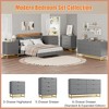 Dresser for Bedroom, 4 Drawer Dresser with Metal Legs, Wood Dressers Chest Organizer with Wide Storage, Modern Chest of Drawers - 3 of 4