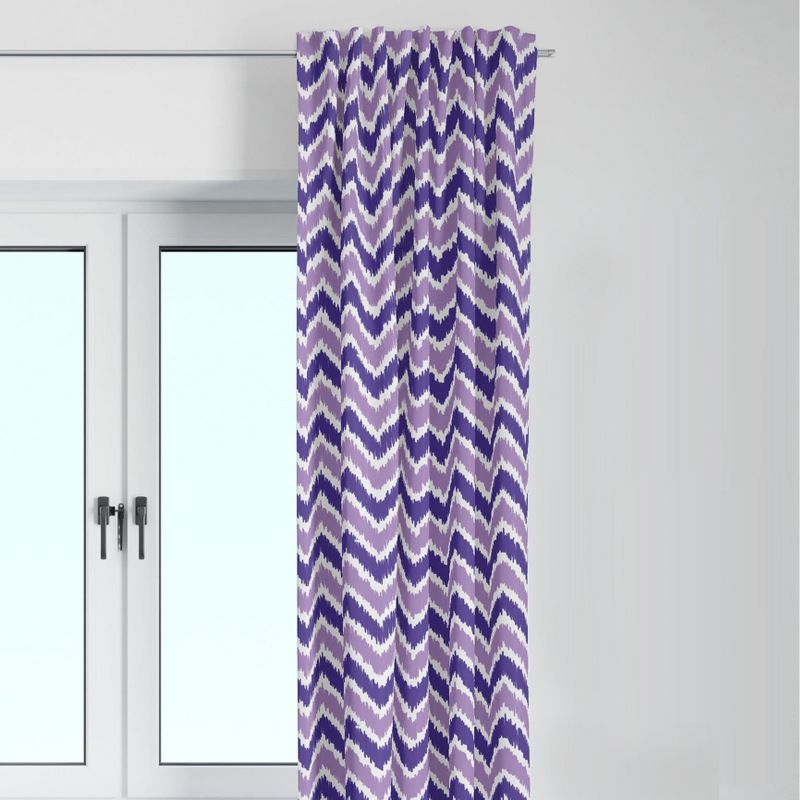 Bacati - Mix N Match Lilac/Purple Chevron Curtain Panel, 1 of 5