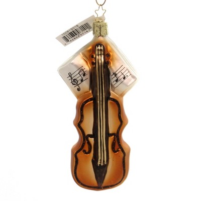 Inge Glas 5.25" Violin Ornament Christmas Music Wooden String  -  Tree Ornaments