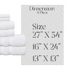 Home Weavers Elegance Essentials 550GSM 100% Cotton Zero Twist Super Absorbent Bath Towel Set - 2 of 4