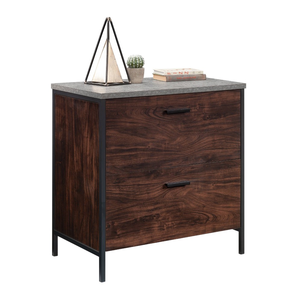 Sauder Market Commons 2 Drawer File Cabinet Rich Walnut