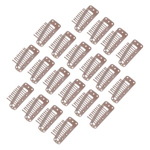 Unique Bargains 10-Teeth Snap Wig Hair Clips 20 Pcs - 1 of 4