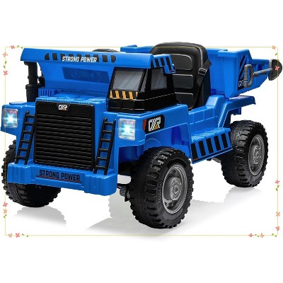12V Electric Ride-On Construction Truck - 4-Wheeler Toy Car with Remote Control