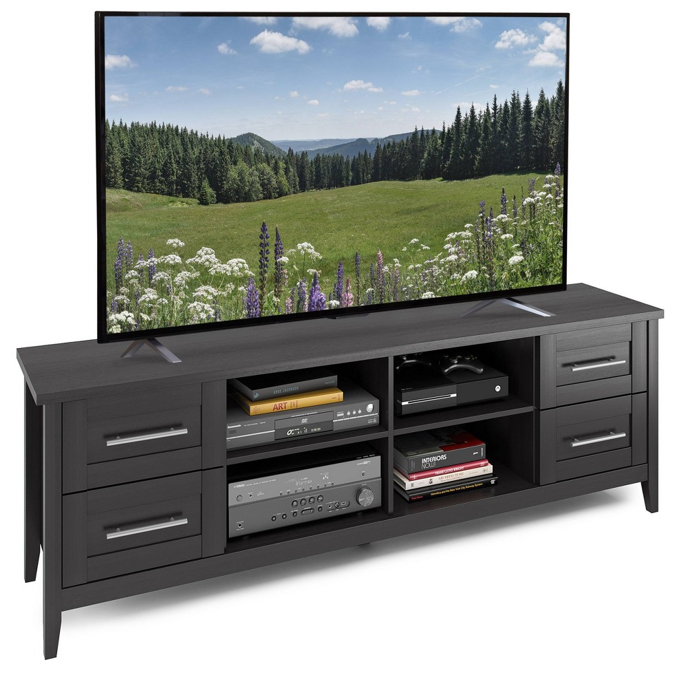 Photos - Mount/Stand CorLiving Jackson Extra Wide Drawer TV Stand for TVs up to 80" Black  