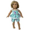 Doll Clothes Superstore Handmade Matching Summer Shorts Set for Child Size 3 with Coordinating Outfit for Dolls of Various Sizes - 2 of 3