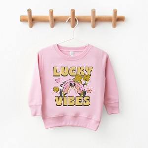 The Juniper Shop Lucky Vibes Cartoon Rainbow Youth Ultra-Soft Graphic Sweatshirt - 1 of 3