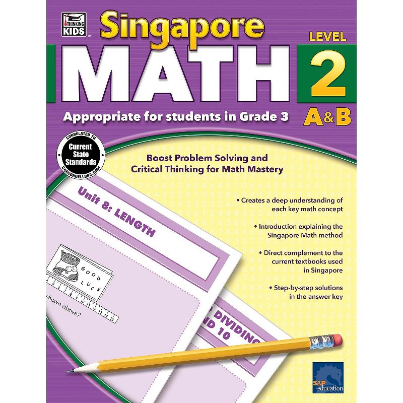 Thinking Kids Singapore Math Workbook for Grade 3 704680, 1 of 2
