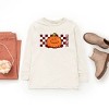 The Juniper Shop SmileyWorld Pumpkin Face Checkered Youth Long Sleeve Tee - 3 of 4