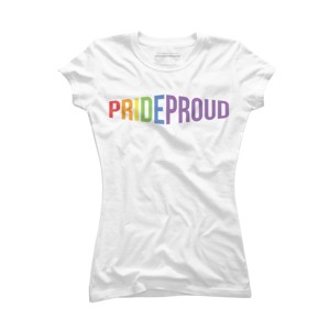 Adult Design By Humans Pride Proud Rainbow By RandomDudeArt T-Shirt - 1 of 2