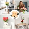 Unique Bargains Home Wedding Decor Hydrangea Silk Faux Artificial Flowers 17.7'' Long - 4 of 4