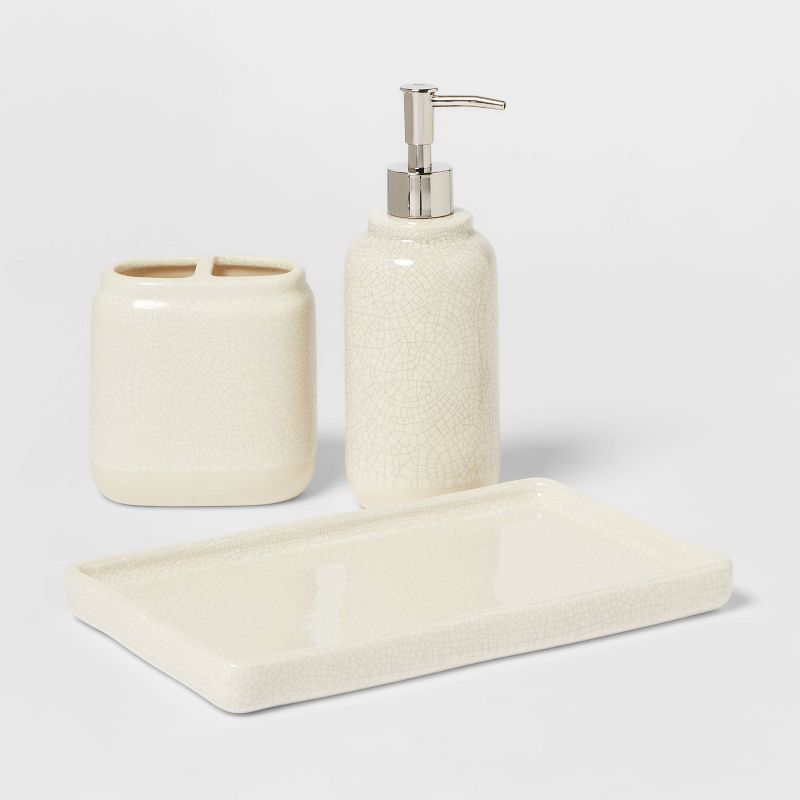 Soap Pump Ceramic Crackle Cream - Threshold&#8482;, 4 of 5