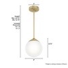 Hunter Fans 7.9" Hepburn Ceiling Light Modern Brass Finish - 2 of 4