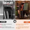 MOEPISY Record Player Stand Up to 200 Albums, Vinyl Storage Table with Extended Wooden Desktop - 4 of 4