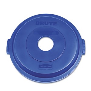 Rubbermaid Commercial Bottle/Can Recycling Top for Brute 32gal Containers Blue 1788376 - 1 of 1