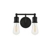 Elegant Lighting Serif 2 light black Wall Sconce - 3 of 4