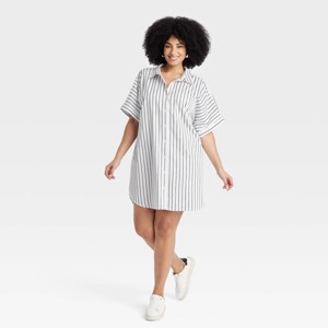 Women's Easy Woven Mini Shirtdress - A New Day™ - 1 of 3