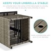 Best Choice Products Wicker Rattan Patio Side Table Outdoor Furniture for Garden, Pool, Deck w/ Umbrella Hole - 4 of 4