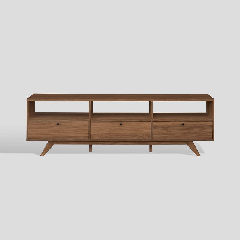 Mid-Century Modern Low TV Stand with Storage for TVs up to 80" - Saracina Home, 5 of 15