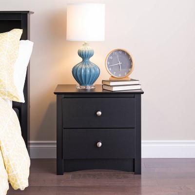 Black nightstand near deals me