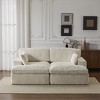 GDFStudio Natalia 82.68" Modern Corduroy Upholstered Compressed Double Chaise Lounge - 2 of 4