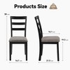 NicBex Farmhouse Dining Chairs Set of 2,Wood Kitchen Chairs with High Ladder Back,Non-Slip Foot Pads,Armless Chair for Kitchen,Office,Living Room - 3 of 4