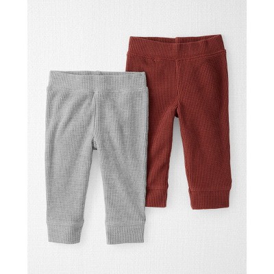 little Planet By Carter's Baby 2pk Organic Cotton Pants - Gray/Copper 6M