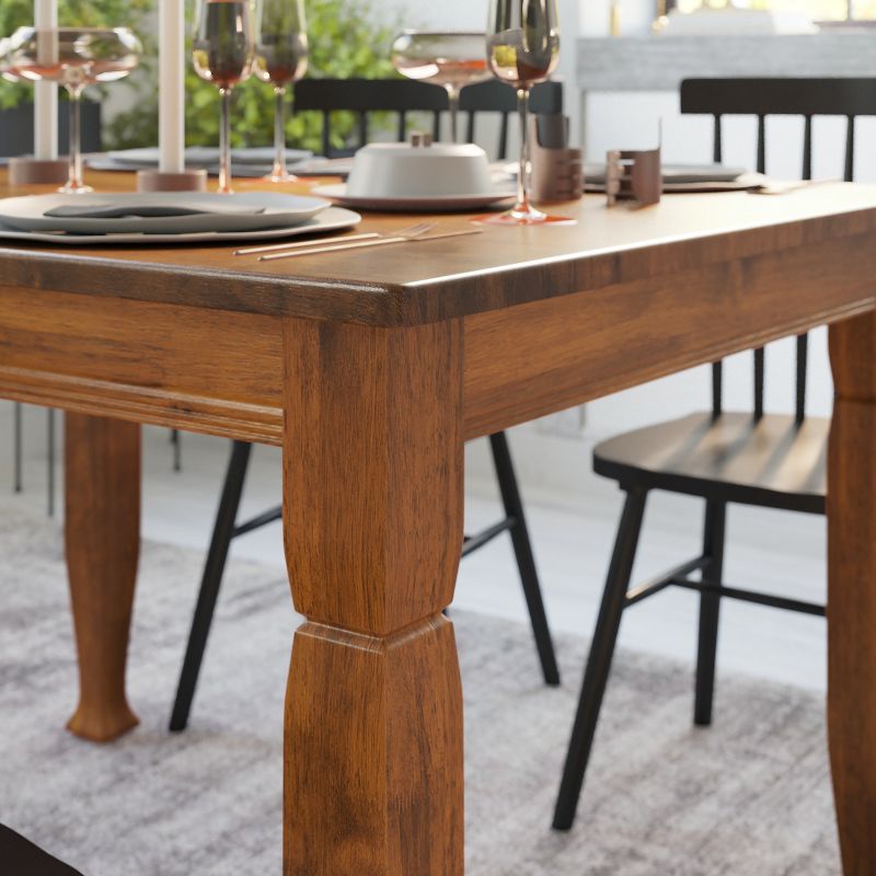 Emma and Oliver Wooden Dining Table with Turned Wooden Legs, 5 of 12