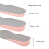Unique Bargains 6D Height Increase Shoe Inserts Fit Shoe Pink Gray 1 Pair - 2 of 4