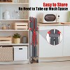 3 Tier Folding Utility Cart with Wheels, Lockable, Stainless Steel Collapsible Service Cart, 133 lbs per tier, Restaurant, Garage, Office Outdoors. - 4 of 4