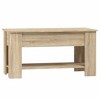 vidaXL Coffee Table White Engineered wood Adjustable Armrests - 3 of 4