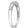 EVERLY JEWELRY |Sterling Silver 3/8 CT DEW Created White Moissanite Fashion Ring - 2 of 4