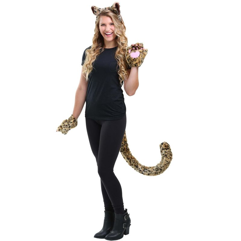 HalloweenCostumes.com    Deluxe Leopard Costume Accessory Kit, Black/Brown, 1 of 3