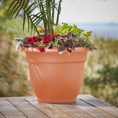 Ariana 17'' Muted Terra Cotta Self-Watering Indoor/Outdoor Planter