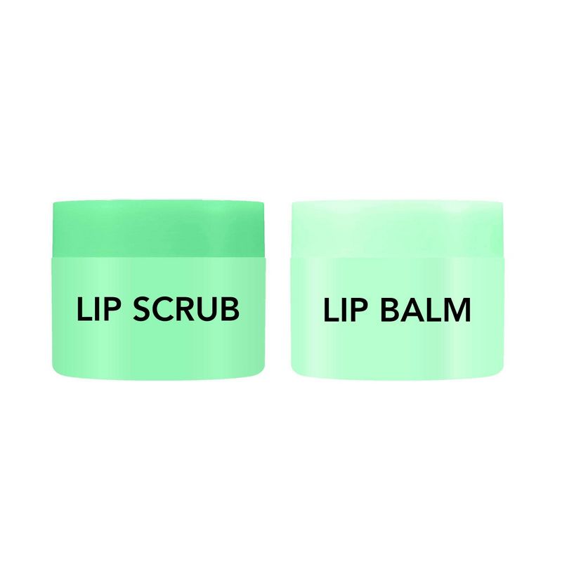 Holler and Glow Plump Pout Lip Scrub and Balm Set - Mint and Vanilla - 0.17oz/2ct, 3 of 6