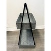 Essential Decor & Beyond 2-Tier Galvanized Tray with Stand, 30" Tall, Farmhouse Style, Metal Storage and Display, Rectangle - 2 of 4