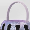 Halloween Round Cauldron Polyester Trick or Treat Decorative Bling Basket Purple - Hyde and EEK! Boutique™ - 3 of 3