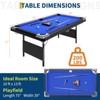 7 Ft Billiards Table,Portable Foldable Pool Table,Pool Tables for Full Size,Includes Full Set of Billiard Balls,Cues,Chalk&Brush for Family Game RooM - 3 of 4
