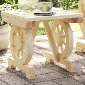 vidaXL Patio Footstool 15.7"x14.4"x15.2" Solid Wood Fir - 1 of 4