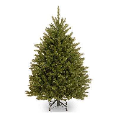 National Tree Company Dunhill Fir 4.5 Foot Unlit Christmas Tree Bundle with Twinkly Bluetooth WiFi 100 LED RGB Multicolor 26 Foot String Lights