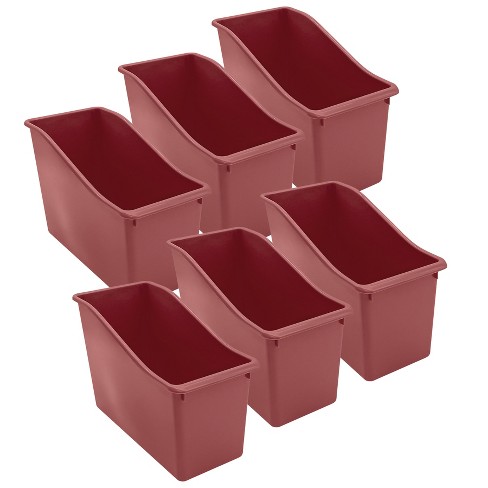 Teacher Created Resources® Plastic Book Bin, Deep Rose, Pack Of 6 : Target